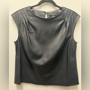 Marc New York Black Faux Leather
Sleeveless Top Size M